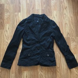 💥Sale💥 Black H&M Cotton Blazer Size 8